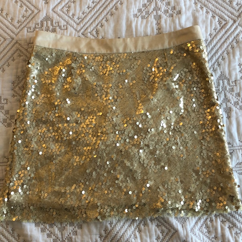 Little gold sequin miniskirt